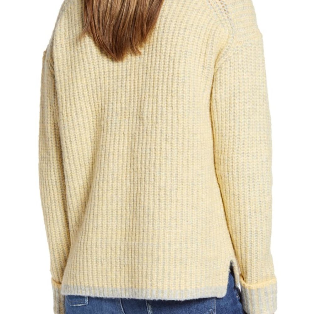 Caslon Turtleneck Sweater Yellow Grey Heather - Picture 2 of 7